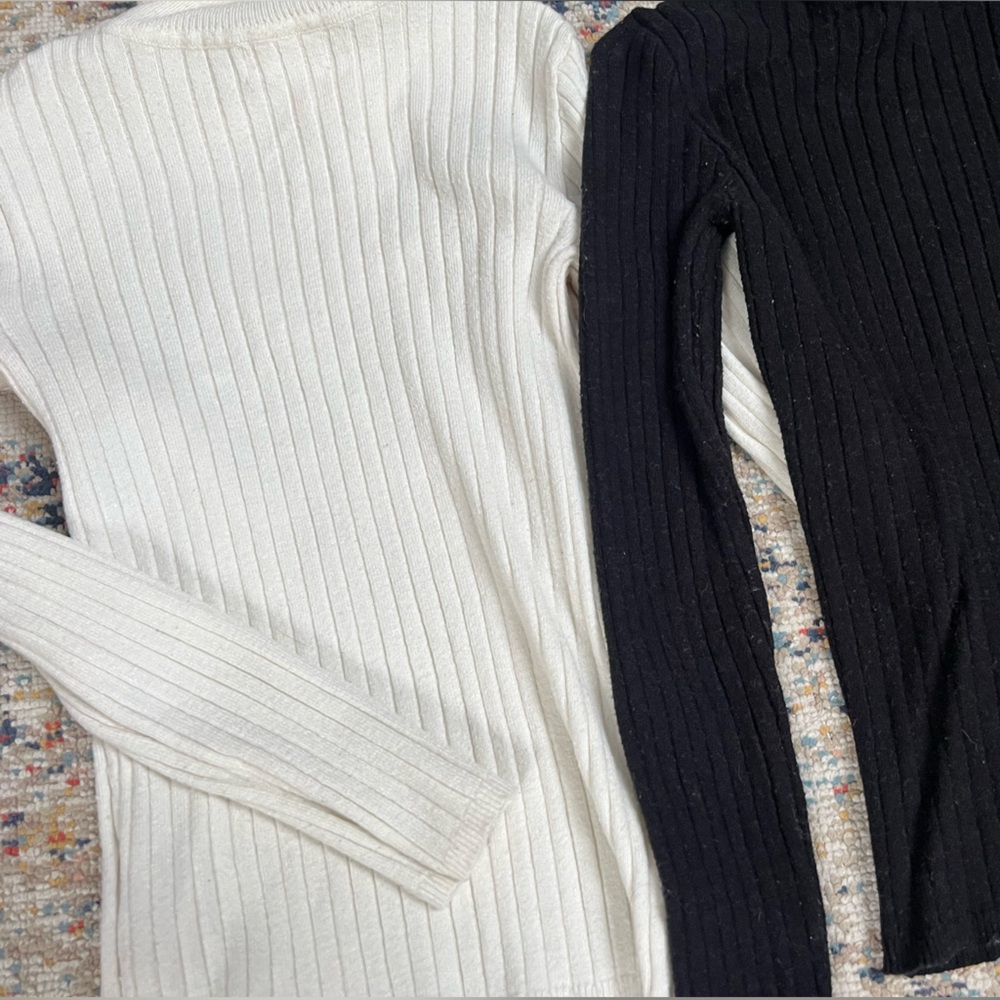 Primark girls turtleneck - Black and Light Biege - Picture 2 of 10